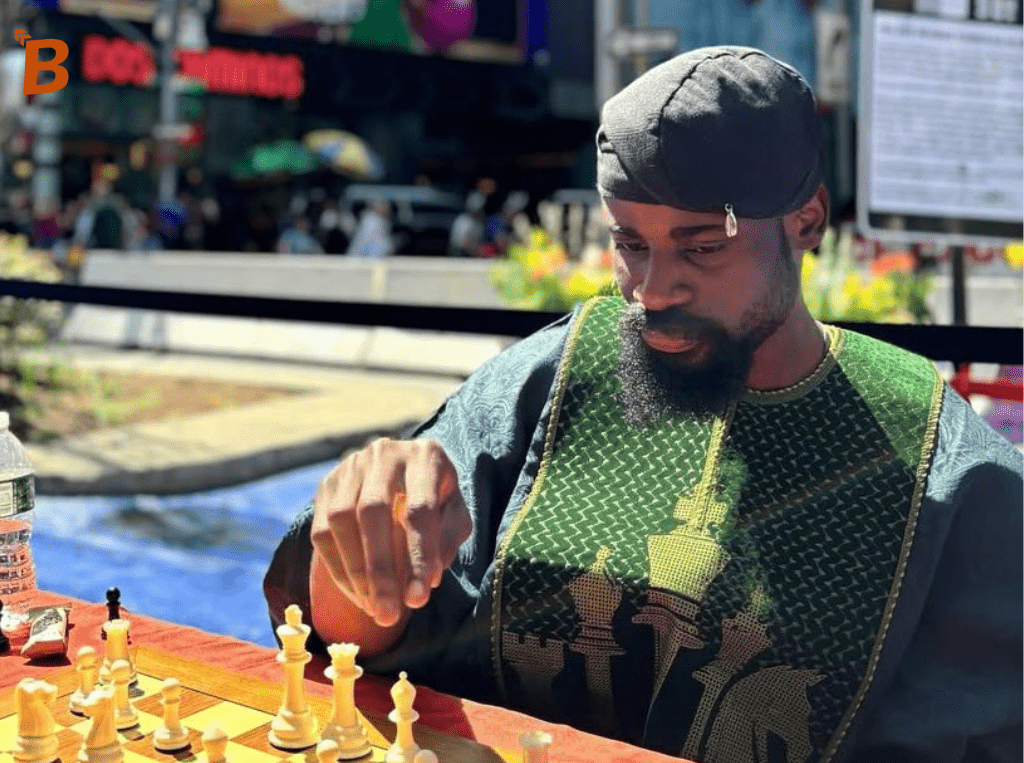 Tunde Onakoya played chess for 64 hours straight in New York, breaks world record - all for Nigeria’s homeless kids