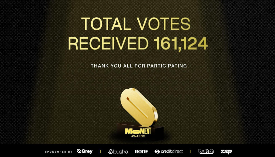 The Moment Awards: public voting closes with 156,972 verified votes