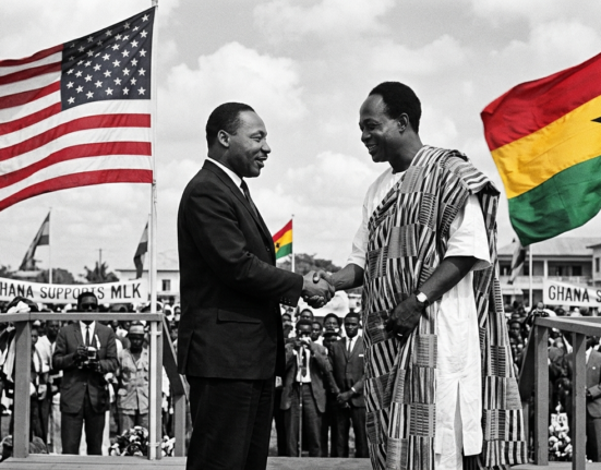 An AI-generated image of Martin Luther King and Nkwame Nkrumah